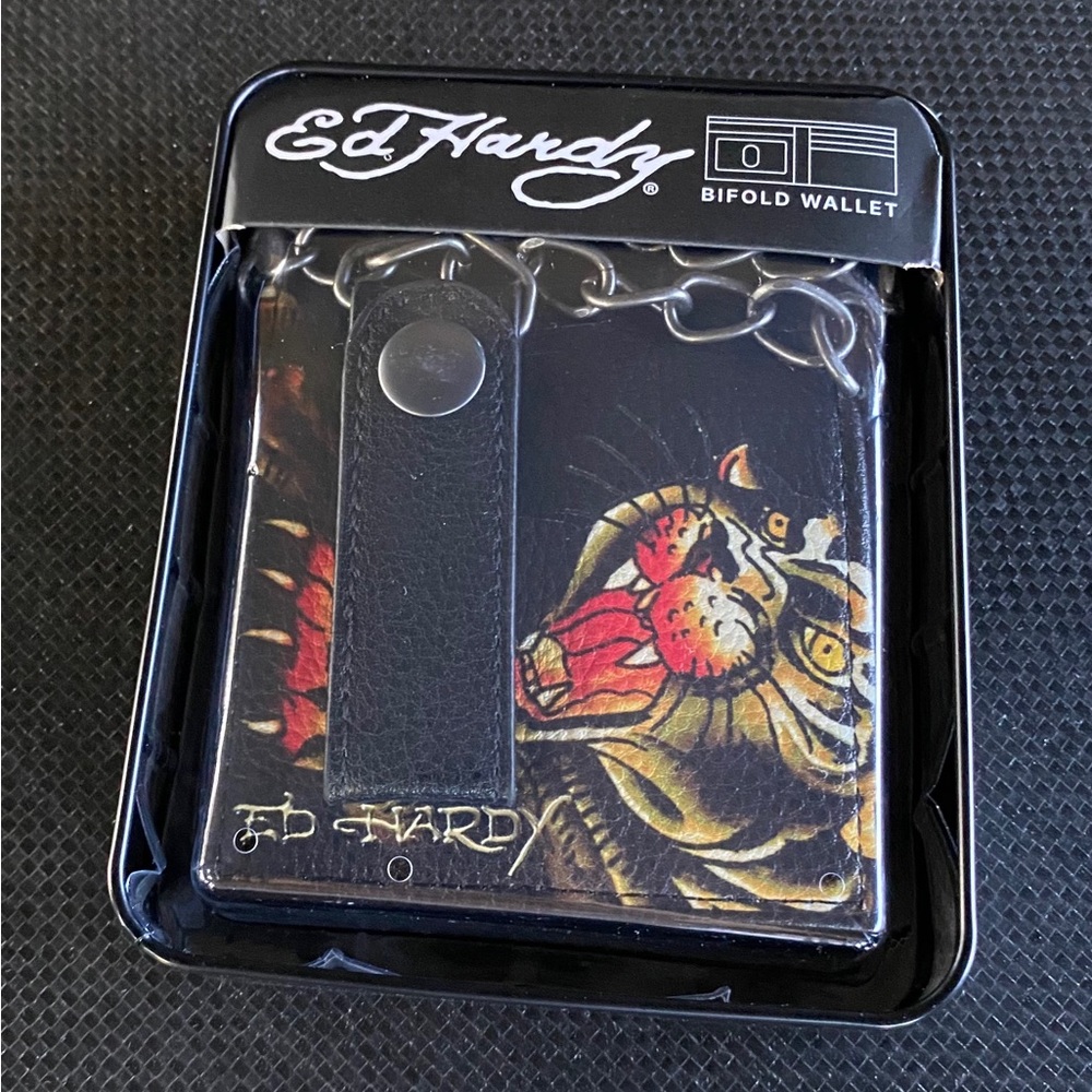 Ed Hardy Wallet with Chain